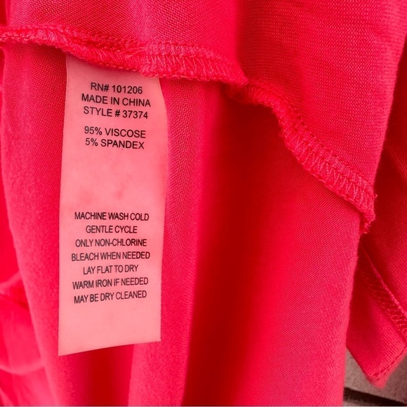 Soft Surroundings Ravello Timely Henley Tunic Top Coral - Picture 5 of 11